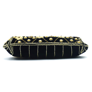 Women's Clutch With Bridal Pearl Work Wave Boat Design - myStore20202019