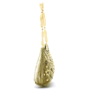 Women's Clutch With Bridal Pearl Work Wave Boat Design - myStore20202019