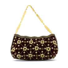 Load image into Gallery viewer, Women&#39;s Clutch With Bridal Pearl Work Wave Boat Design - myStore20202019
