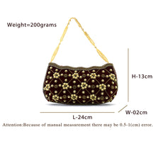 Load image into Gallery viewer, Women&#39;s Clutch With Bridal Pearl Work Wave Boat Design - myStore20202019
