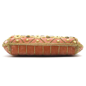 Women's Clutch With Bridal Pearl Work Wave Boat Design - myStore20202019