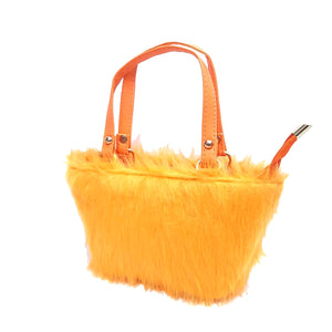 Women's Mini Hand Bag With Fur design - myStore20202019
