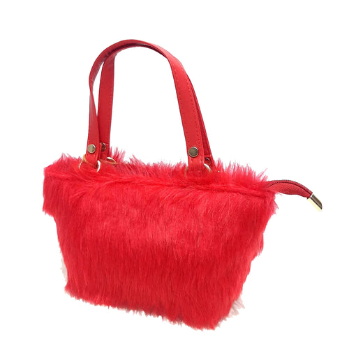 Women's Mini Hand Bag With Fur design - myStore20202019