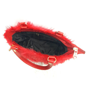 Women's Mini Hand Bag With Fur design - myStore20202019