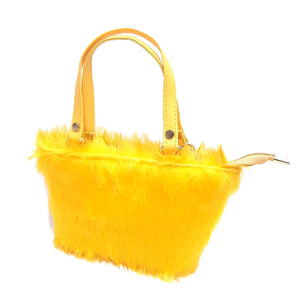 Women's Mini Hand Bag With Fur design - myStore20202019