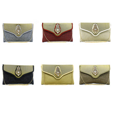 Load image into Gallery viewer, Women&#39;s Clutch With Two In One Flap Stone Jute Design - myStore20202019

