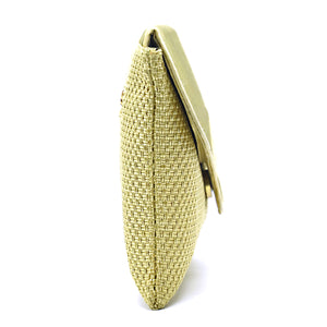 Women's Clutch With Two In One Flap Stone Jute Design - myStore20202019