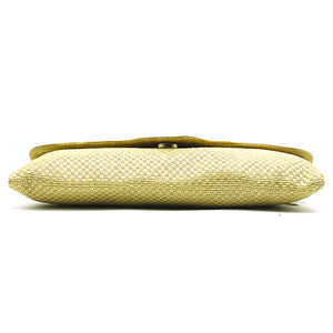 Women's Clutch With Two In One Flap Stone Jute Design - myStore20202019