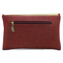 Load image into Gallery viewer, Women&#39;s Clutch With Two In One Flap Stone Jute Design - myStore20202019
