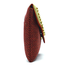 Load image into Gallery viewer, Women&#39;s Clutch With Two In One Flap Stone Jute Design - myStore20202019
