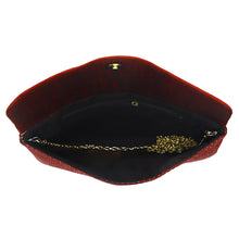 Load image into Gallery viewer, Women&#39;s Clutch With Two In One Flap Stone Jute Design - myStore20202019
