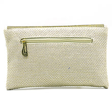 Load image into Gallery viewer, Women&#39;s Clutch With Two In One Flap Stone Jute Design - myStore20202019
