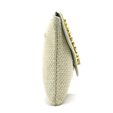 Load image into Gallery viewer, Women&#39;s Clutch With Two In One Flap Stone Jute Design - myStore20202019
