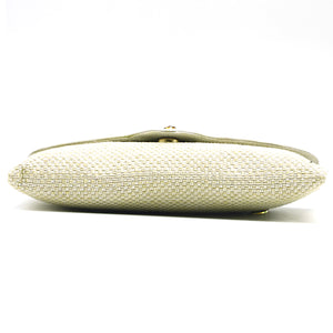 Women's Clutch With Two In One Flap Stone Jute Design - myStore20202019