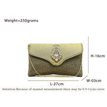 Load image into Gallery viewer, Women&#39;s Clutch With Two In One Flap Stone Jute Design - myStore20202019
