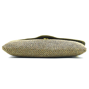 Women's Clutch With Two In One Flap Stone Jute Design - myStore20202019