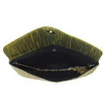 Load image into Gallery viewer, Women&#39;s Clutch With Two In One Flap Stone Jute Design - myStore20202019
