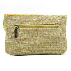 Women's Clutch with 2In1 Flap Heavy Pearl & Stone Jute Design - myStore20202019