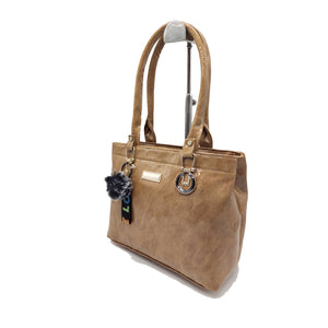 Women's Handbag With Fur Ball Hanging Ring Buckle Design - myStore20202019