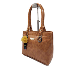 Women's Handbag With Fur Ball Hanging Ring Buckle Design - myStore20202019