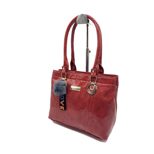 Women's Handbag With Fur Ball Hanging Ring Buckle Design - myStore20202019