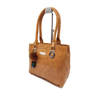Women's Handbag With Fur Ball Hanging Ring Buckle Design - myStore20202019