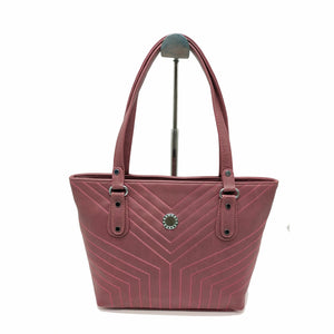 Women's Handbag With V Embose Stone Fitting Design - myStore20202019