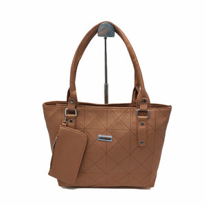 Women's Handbag & Pouch With Criss Cross Design - myStore20202019