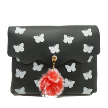 Load image into Gallery viewer, Women&#39;s Indian Sling Bag With Zig Zag Print Fur Ball Design - myStore20202019
