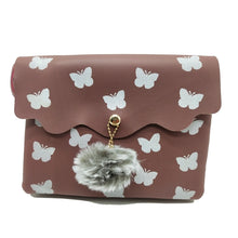 Load image into Gallery viewer, Women&#39;s Indian Sling Bag With Zig Zag Print Fur Ball Design - myStore20202019
