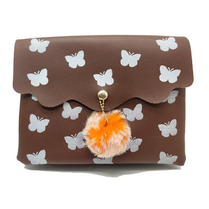 Women's Indian Sling Bag With Zig Zag Print Fur Ball Design - myStore20202019