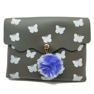 Women's Indian Sling Bag With Zig Zag Print Fur Ball Design - myStore20202019