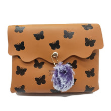 Load image into Gallery viewer, Women&#39;s Indian Sling Bag With Zig Zag Print Fur Ball Design - myStore20202019
