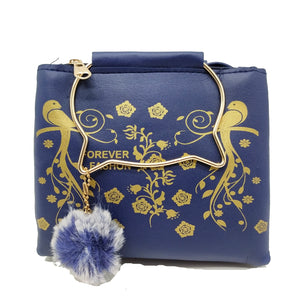 Women's Indian Sling Bag With Cat Handle Birds & Flowers Print Design - myStore20202019
