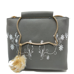 Women's Indian Sling Bag With Cat Handle Flower Climber Print Design - myStore20202019