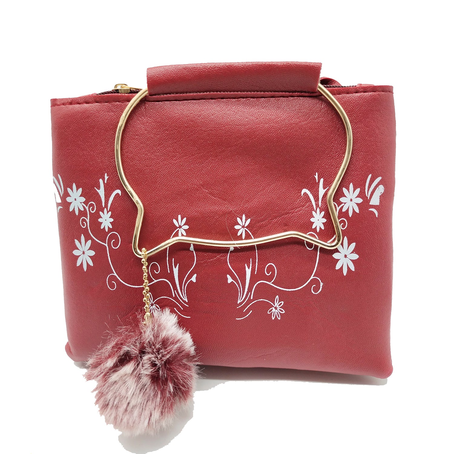 Women's Indian Sling Bag With Cat Handle Flower Climber Print