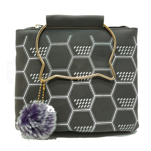 Women's Indian Sling Bag With Cat Handle Football Print Design - myStore20202019