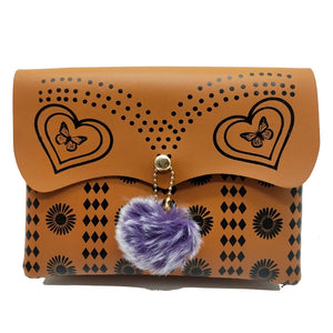 Women's Indian Sling Bag With Heart Butterfly Print Design - myStore20202019