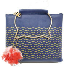 Load image into Gallery viewer, Women&#39;s Indian Sling Bag With Cat Handle Wave Print Design - myStore20202019
