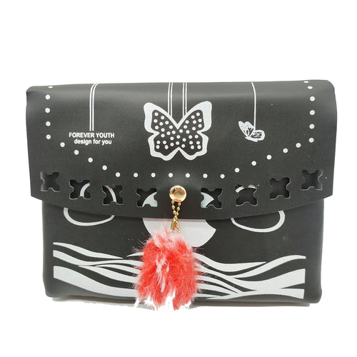 Women's Indian Sling Bag With Cut Work Butterfly Print Design - myStore20202019