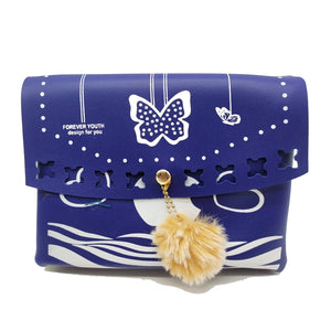 Women's Indian Sling Bag With Cut Work Butterfly Print Design - myStore20202019