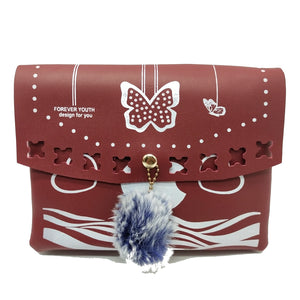 Women's Indian Sling Bag With Cut Work Butterfly Print Design - myStore20202019