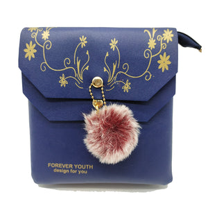 Women's Indian Sling Bag With Double Flap Flower Climber Print Design - myStore20202019