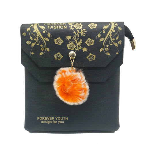 Women's Indian Sling Bag With Double Flap Leaf Print Design - myStore20202019