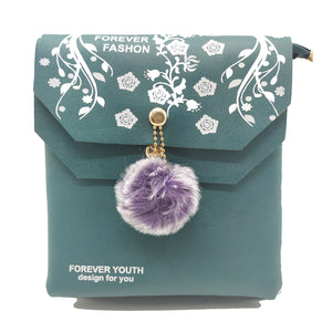 Women's Indian Sling Bag With Double Flap Leaf Print Design - myStore20202019