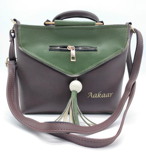 Women's Indian Sling Bag With Flap Chain Jhumka Fitting Design - myStore20202019