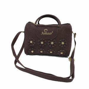 Women's Indian Sling Bag With Flowers Stone Fitting Design - myStore20202019
