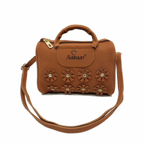 Women's Indian Sling Bag With Flowers Stone Fitting Design - myStore20202019