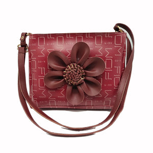 Women's Indian Sling Bag With Front Flower Fitting Design - myStore20202019