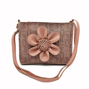 Women's Indian Sling Bag With Front Flower Fitting Design - myStore20202019